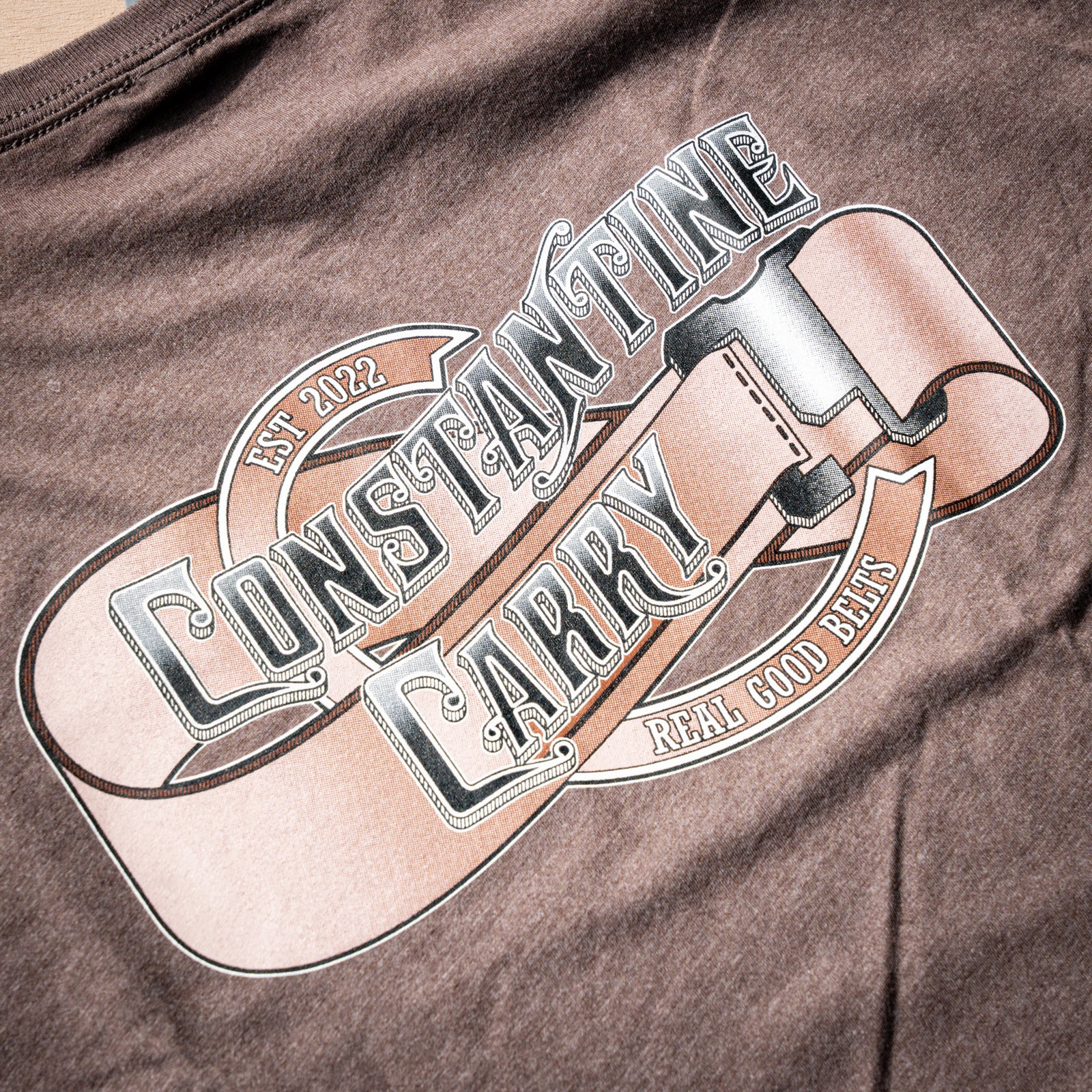 REAL GOOD BELTS TEE - FADED LOGO