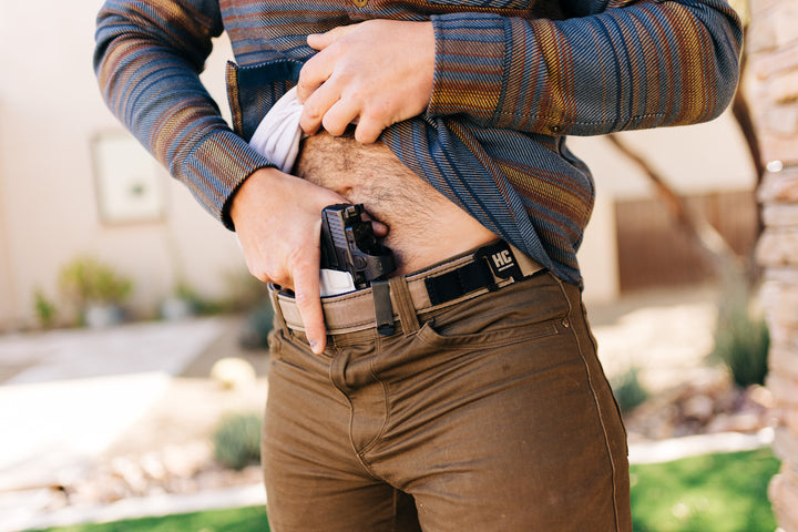 Drawing from an appendix holster on the Constantine Carry Belt