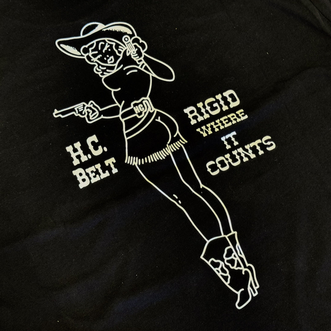 Hunter Constantine Pin Up Girl T-shirt featuring vintage-inspired pin-up girl graphic on soft cotton apparel.