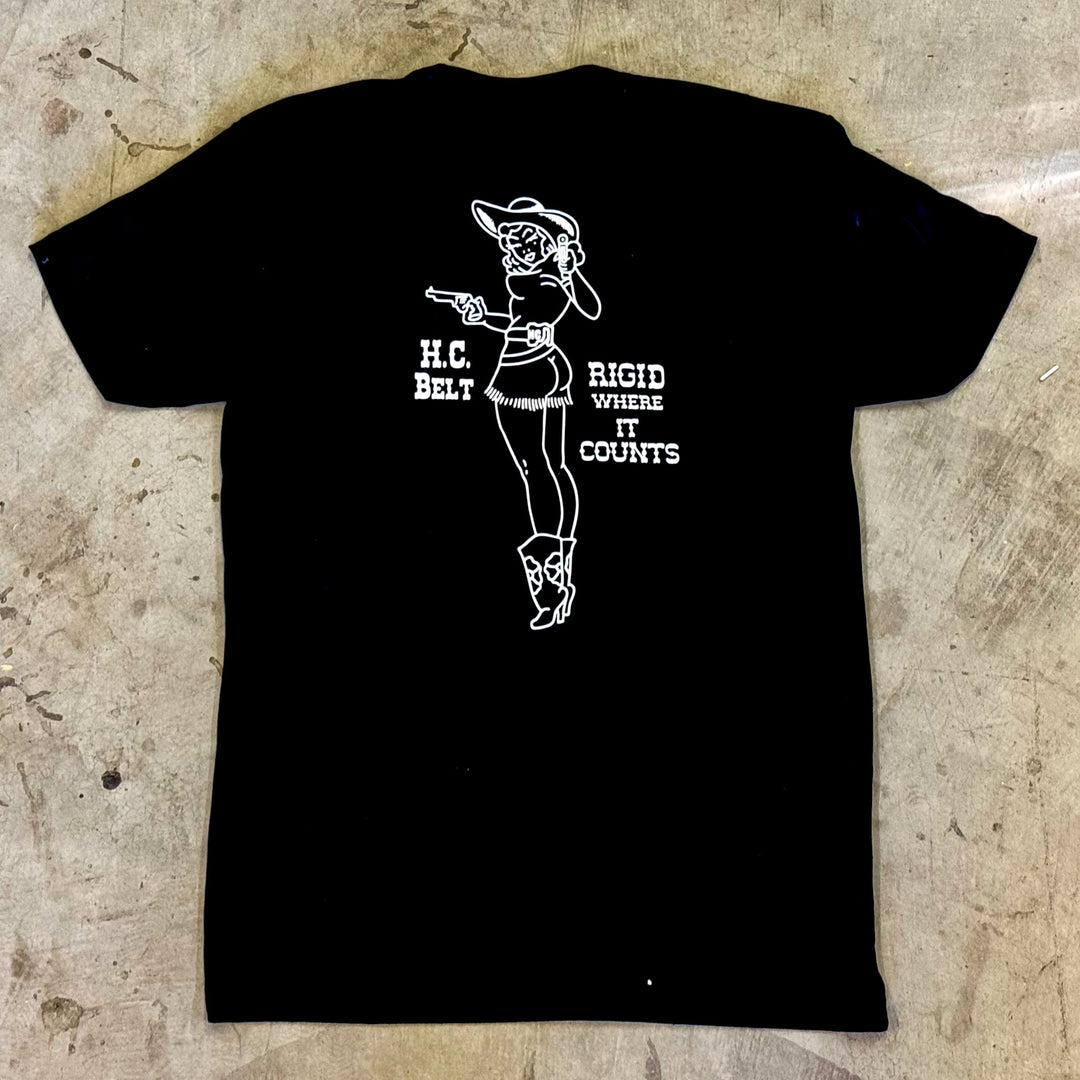 Hunter Constantine Pin Up Girl T-shirt featuring vintage-inspired graphic design on soft cotton fabric.