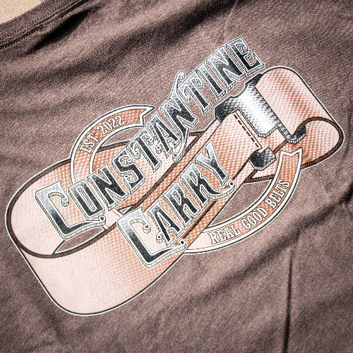 AYCHE Real Good Belts Tee with faded logo on soft fabric, casual short-sleeve apparel for everyday wear.