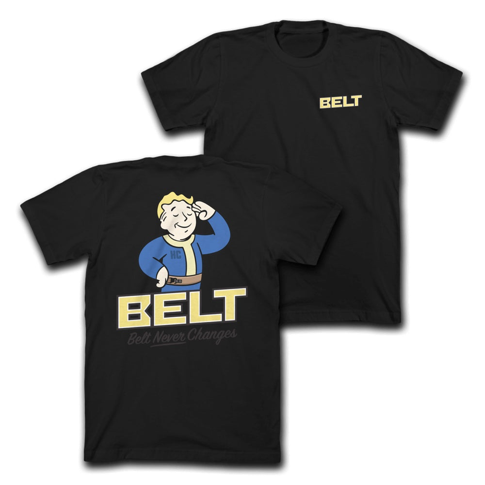Black Hunter Constantine Belt Boy T-shirt featuring a casual fit and graphic design, made from soft, comfortable fabric.