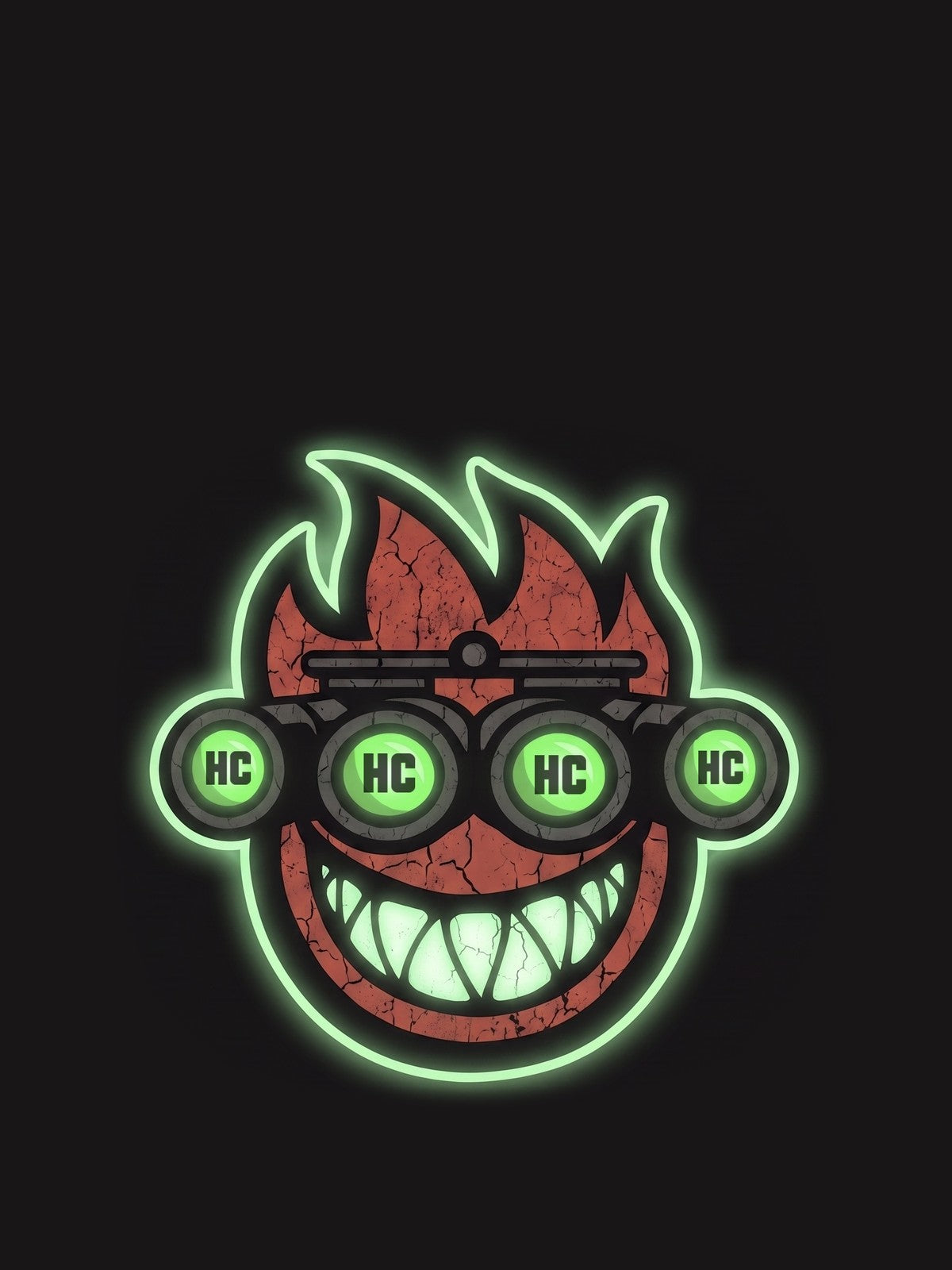 Belt After Dark mascot under night-vision glow