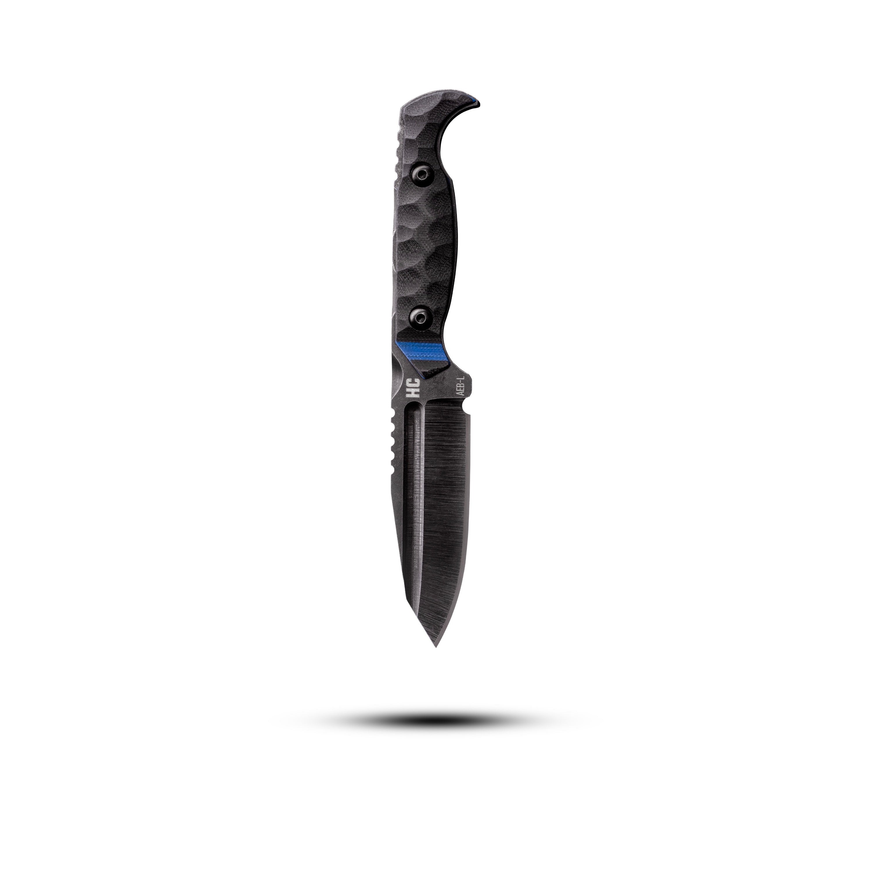 HC x BB RāDR knife, blade down