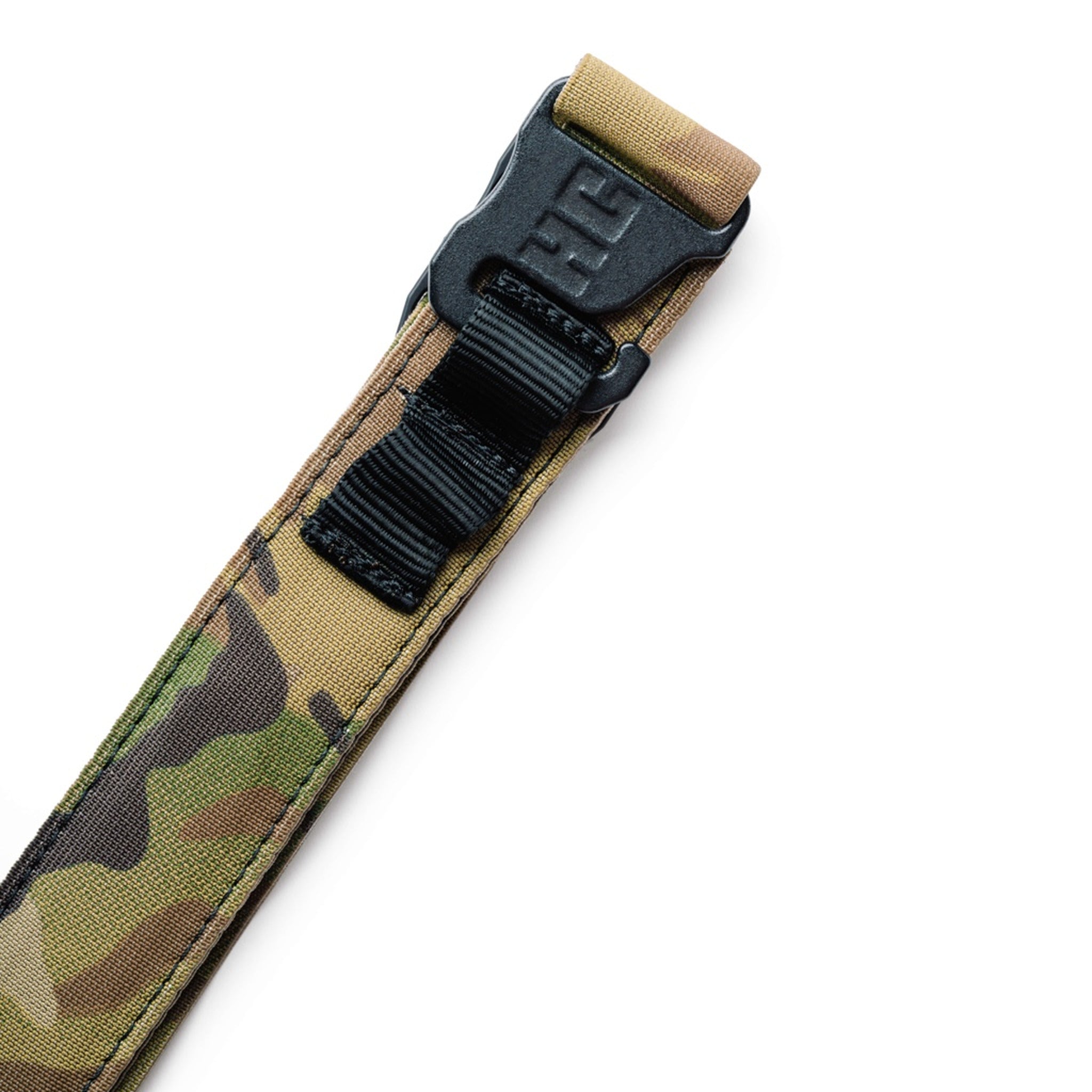 AYCHE Constantine Carry Belt™ in black leather, featuring adjustable strap and metal buckle for men's casual apparel.